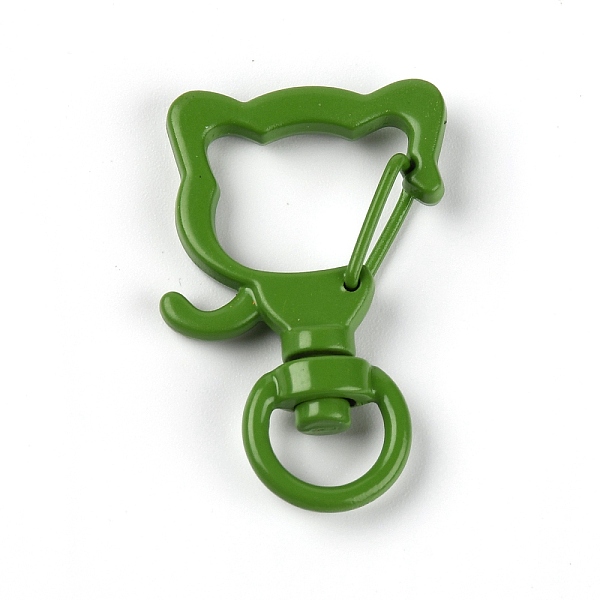 

PandaHall (Clearance Sale)Zinc Alloy Baking Paint Swivel Clasps, Dog Head, Green, 34x23mm, Hole: 4x8mm Alloy Green