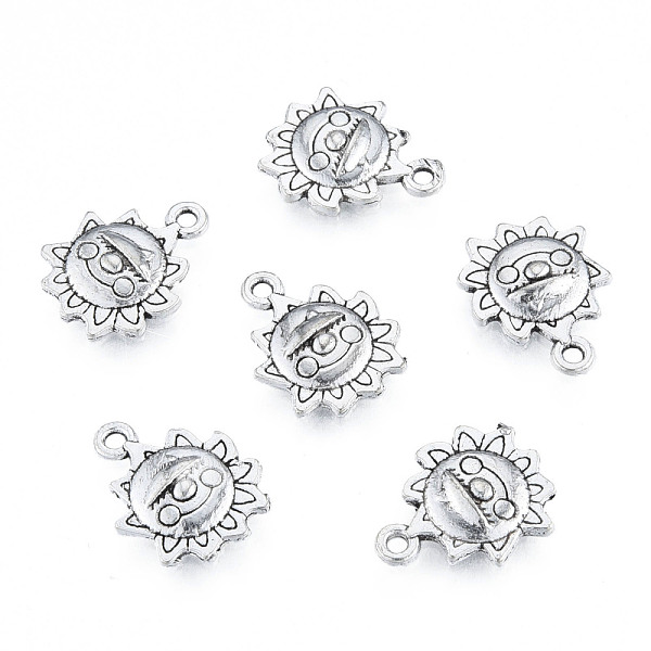 

PandaHall Tibetan Style Alloy Charms, Cadmium Free & Lead Free, Sun with Word Made with a Smile, Antique Silver, 15x12x2.5mm, Hole: 1.5mm...