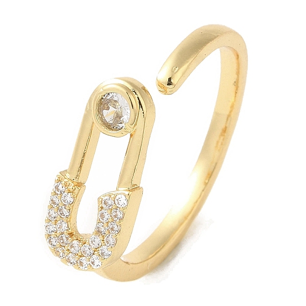 

PandaHall Brass Micro Pave Cubic Zirconia Rings for Women, Long-Lasting Plated, Golden, Adjustable Brass+Cubic Zirconia