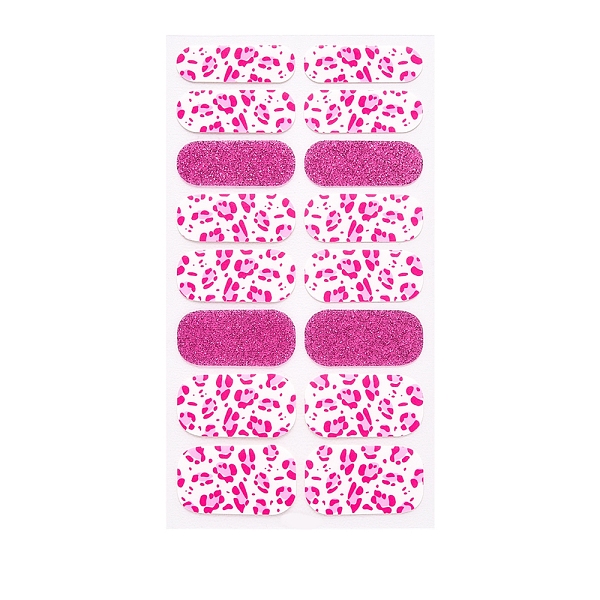 

PandaHall Nail Art Full Cover Nail Art Wrap, Glitter Powder Nail Strips, Self-Adhesive, for Women Girls DIY Nail Art Decoration, Hot Pink...