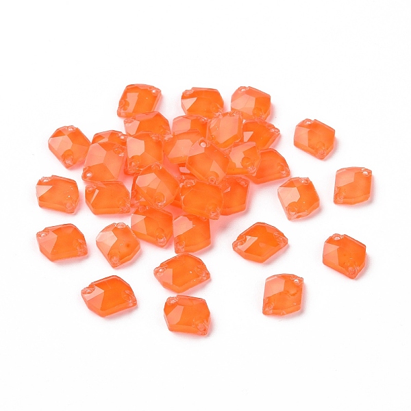 36pcs breloques de connecteur en verre fluorescent