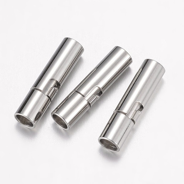 

PandaHall 304 Stainless Steel Bayonet Clasps, Stainless Steel Color, 15.5x4mm, Hole: 3mm 304 Stainless Steel