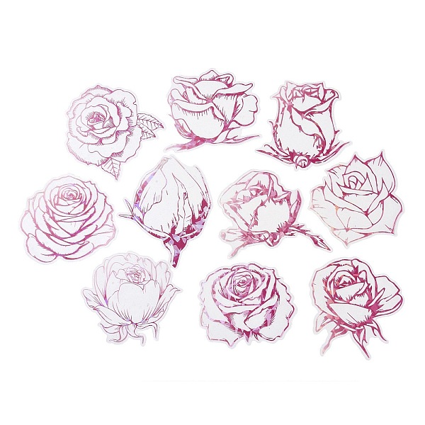 

PandaHall Flower Waterproof PET Stickers Set, Decorative Stickers, for Water Bottles, Laptop, Luggage, Cup, Computer, Mobile Phone...