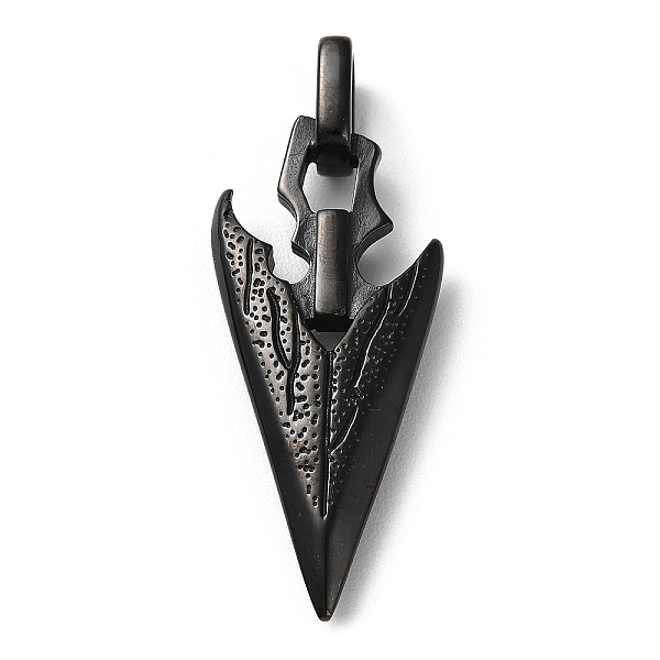 PandaHall 304 Stainless Steel Pendants, Spearhead Arrow Weapon Charm, Electrophoresis Black, 49x18.5x4.3mm, Hole: 5x6mm 304 Stainless Steel...