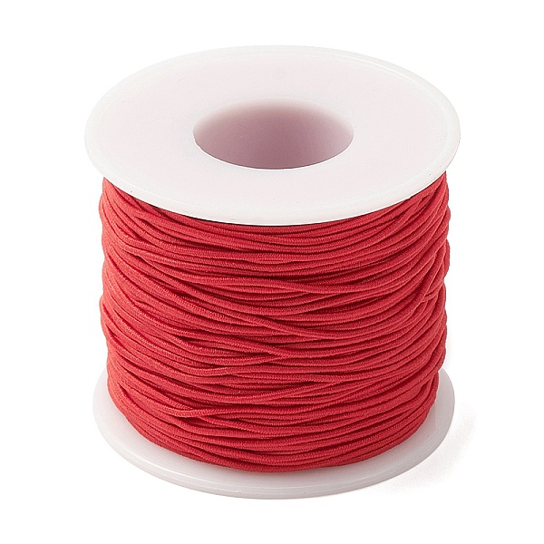

PandaHall Round Polyester Elastic Cord, Adjustable Elastic Cord, with Spool, Red, 1mm, about 49.21 Yards(45m)/Roll Elastic Fibre Round Red