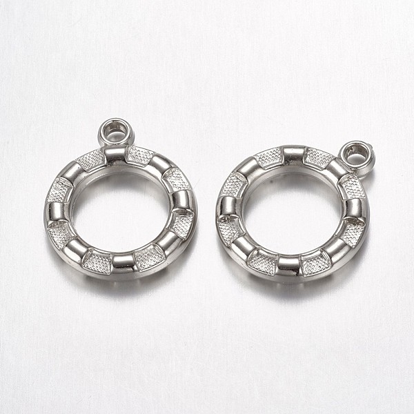 

PandaHall CCB Plastic Pendants, Ring, Platinum, 24x20x4mm, Hole: 2mm Plastic Ring