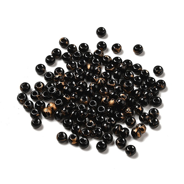 

PandaHall 6/0 Opaque Glass Seed Beads, Round Hole, Rondelle, Black, 4~4.5x3~4mm, Hole: 0.8~1.5mm Glass Rondelle Black