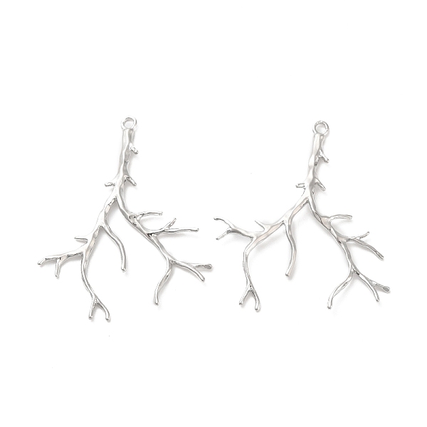

PandaHall Brass Pendants, Branch Charm, Real Platinum Plated, 35x27x2mm, Hole: 1.4mm Brass Branch