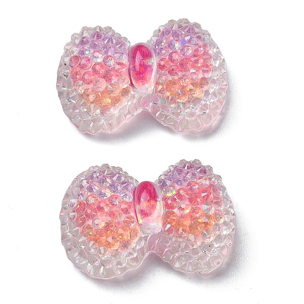 

PandaHall Transparent Epoxy Resin Decoden Cabochons, with Paillettes, Bowknot, Deep Pink, 16x23x9mm Epoxy Resin Bowknot
