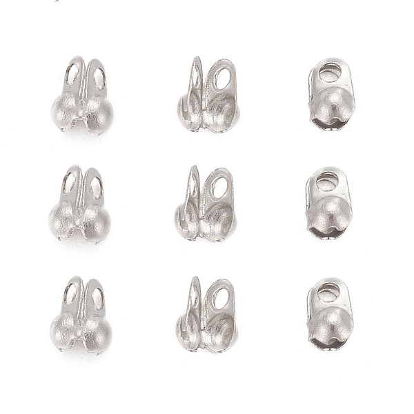 

PandaHall 304 Stainless Steel Bead Tips, Calotte Ends, Clamshell Knot Cover, Stainless Steel Color, 4x2mm, Hole: 1mm 304 Stainless Steel