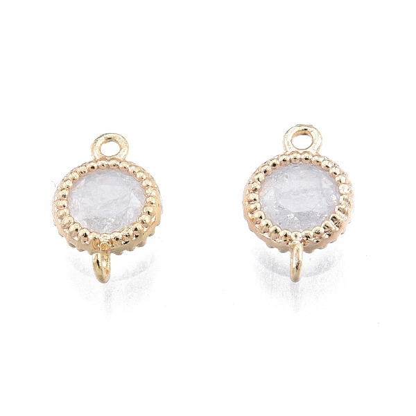 

PandaHall Brass Pave Cubic Zirconia Connector Charms, Real 18K Gold Plated, Flat Round, White, 9.5x6.2x2.5mm, Hole: 0.9mm Brass+Cubic...