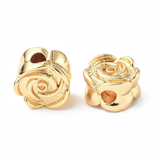 

PandaHall Brass Beads, Rose, Real 18K Gold Plated, 7x4mm, Hole: 1.8mm Brass Flower