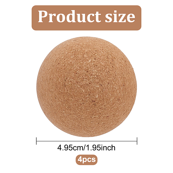 

PandaHall Cork Bottle Stoppers, Bottle Tampions, Round, 49.5mm Wood Round Orange