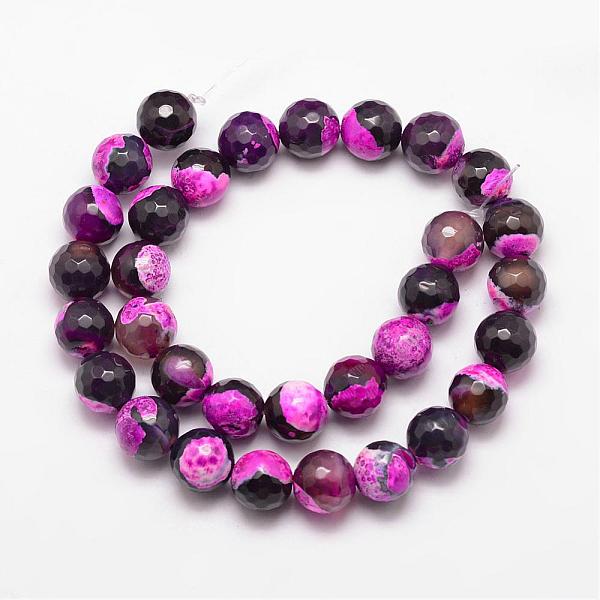 Natural Fire Crackle Agate Bead Strands