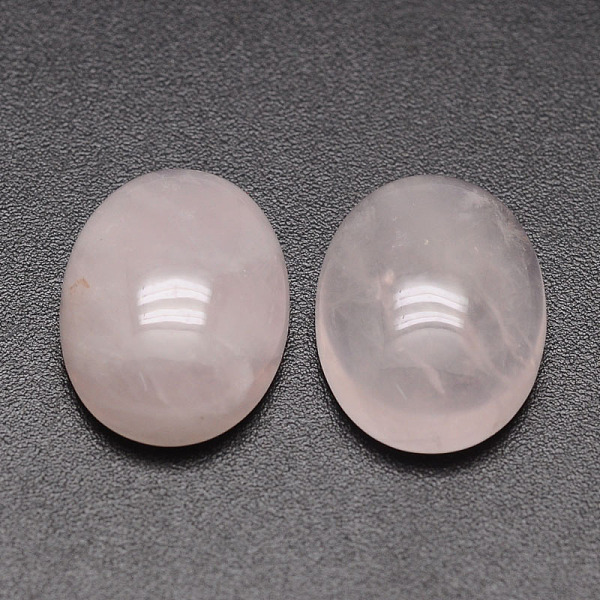 

PandaHall Oval Natural Rose Quartz Cabochons, 25x18x6mm Rose Quartz Oval Pink