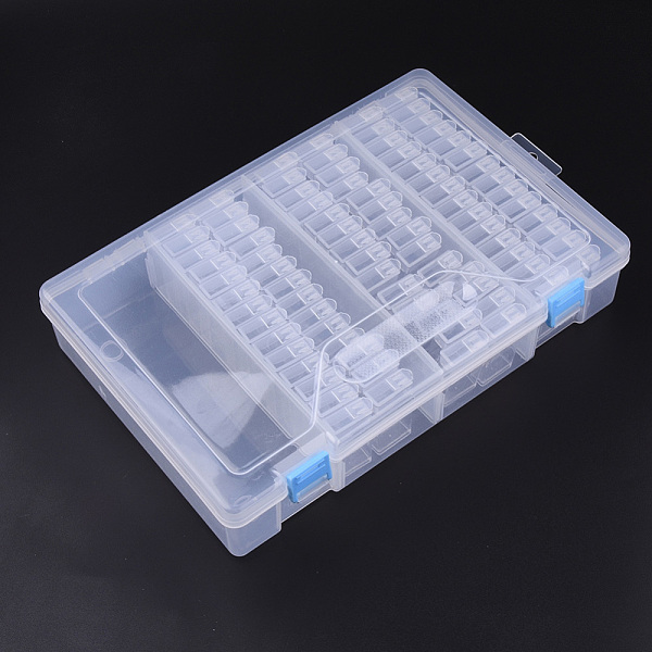 

PandaHall Plastic Bead Containers, Flip Top Bead Storage, For Seed Beads Storage Box, with PP Plastic Packing Box, Rectangle, Clear...