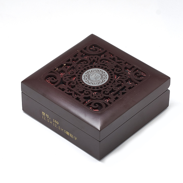 

PandaHall Wooden Bracelet Boxes, with Cloth Inside, Square, Coconut Brown, 12.5x12.5x5cm Wood Square Brown