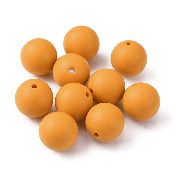 

PandaHall Food Grade Eco-Friendly Silicone Beads, Chewing Beads For Teethers, DIY Nursing Necklaces Making, Round, Orange, 15mm, Hole: 2.5mm...