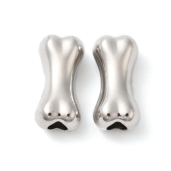 

PandaHall Alloy Beads, Bone, Platinum, 15x7x6mm, Hole: 3mm Alloy Others