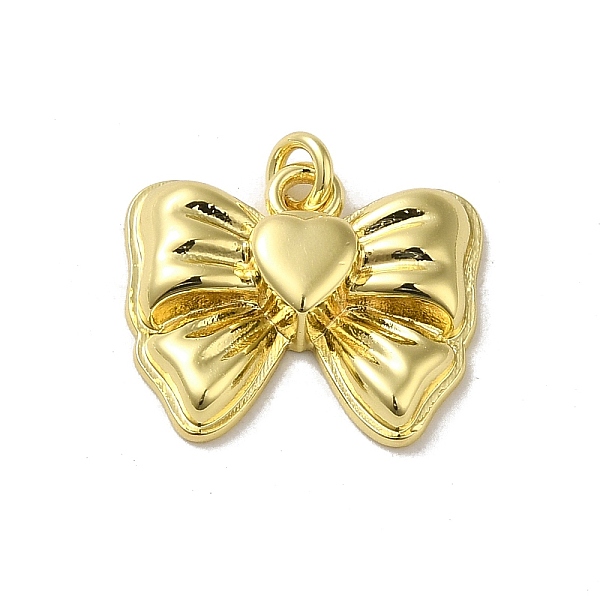 

PandaHall Rack Plating Brass Pendant with Jump Rings, Long-Lasting Plated, Lead Free & Cadmium Free, Bowknot, Real 18K Gold Plated...