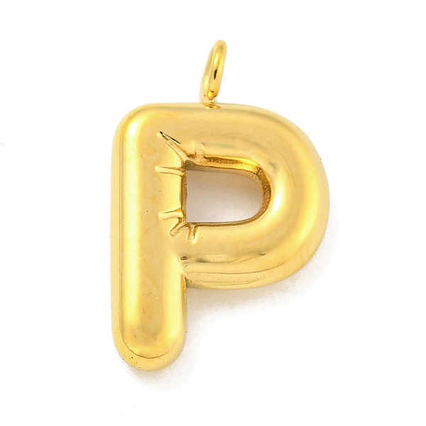 

PandaHall Ion Plating(IP) 304 Stainless Steel Pendants, Letter Charm, Golden, Letter P, 17x10.5x3mm, Hole: 2mm 304 Stainless Steel Letter P