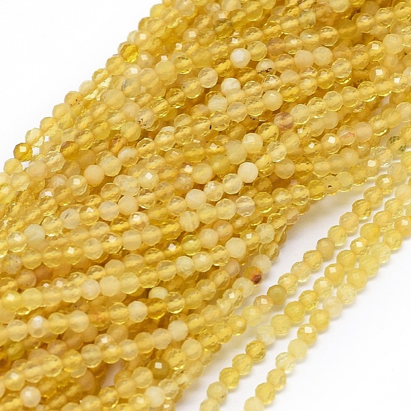 

PandaHall Natural Yellow Opal Beads Strands, Faceted, Round, 2.5mm, Hole: 0.5mm, about 170pcs/strand, 15.4 inch(39.3cm) Yellow Opal Round