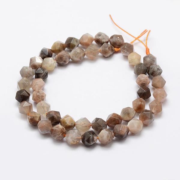 

PandaHall Natural Black Sunstone Beads Strands, Star Cut Round Beads, Faceted, 8mm, Hole: 1mm, about 47pcs/strand, 14.7 inch Sunstone Round
