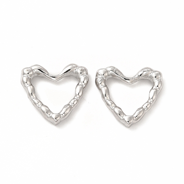 

PandaHall 304 Stainless Steel Linking Rings, Bumpy, Heart, Stainless Steel Color, 14x15x3mm, Inner Diameter: 8x10.5mm 304 Stainless Steel...