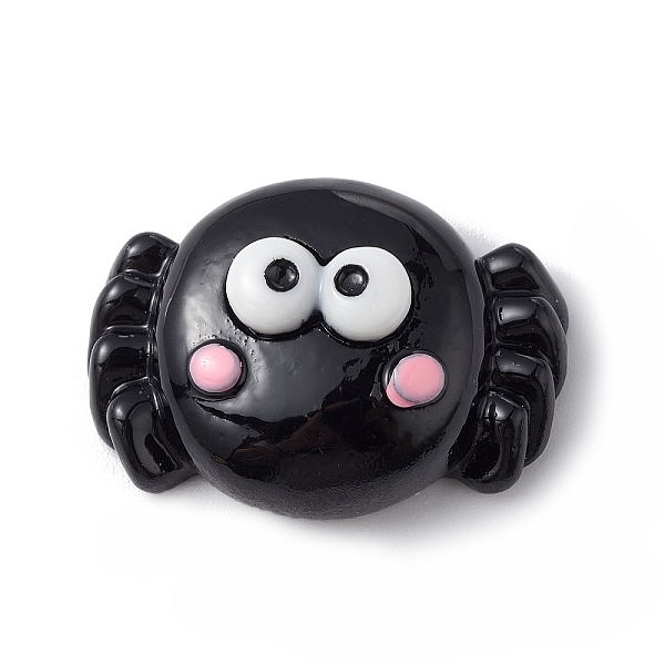 

PandaHall Halloween Opaque Resin Cabochons, Black, Spider Pattern, 19.5x27x10.4mm Resin Spider Black