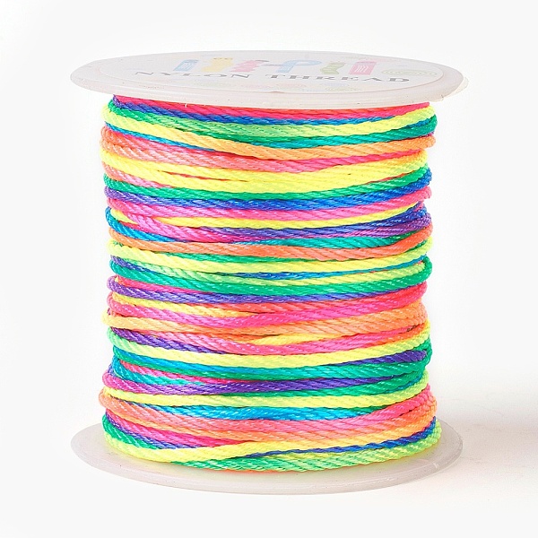 

PandaHall Nylon Thread, Colorful, 1.0mm, about 49.21 yards(45m)/roll Nylon