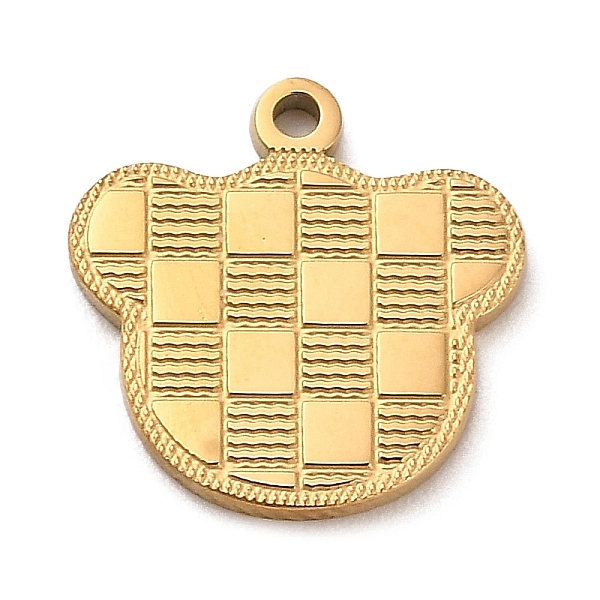 

PandaHall Ion Plating(IP) 304 Stainless Steel Pendants, Bear Head Charm, Golden, 15x14.5x1mm, Hole: 1.2mm. 304 Stainless Steel Bear