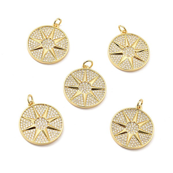 

PandaHall Brass Micro Pave Cubic Zirconia Pendants, with Jump Ring, Real 18K Gold Plated, Long-Lasting Plated, Lead Free & Cadmium Free &..., Clear