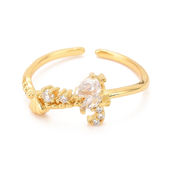 

PandaHall Brass Micro Pave Cubic Zirconia Cuff Ring, Open Rings, Long-Lasting Plated, Mixed Color, US Size 6 1/2(16.9mm) Brass+Cubic..., Clear