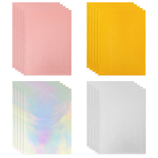 

PandaHall SUPERFINDINGS 80Pcs A4 Hot Foil Stamping Paper 4 Colors Heat Transfer Foil 20.7x29cm Hot Foil Transfer Sheets for DIY Craft..., Multicolor