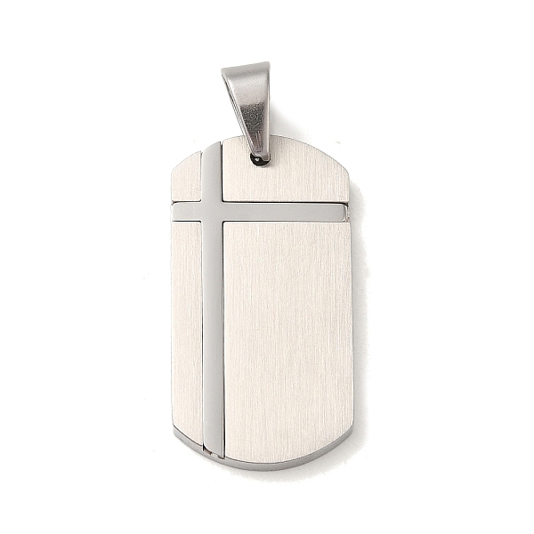 

PandaHall 304 Stainless Steel Pendants, Rectangle Charm, Stainless Steel Color, 34.5x17.5x2mm, Hole: 7x5.5mm 304 Stainless Steel Rectangle