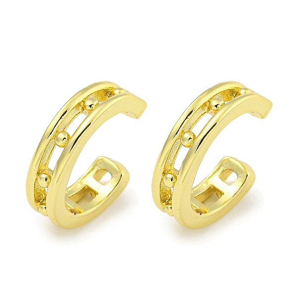 

PandaHall Brass Cuff Earrings, for Women, Real 18K Gold Plated, 13.8x3.5mm Brass