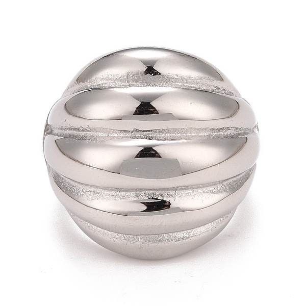 

PandaHall 304 Stainless Steel Textured Chunky Finger Ring, Croissant Ring for Women, Stainless Steel Color, US Size 7 1/4(17.5mm) 304...