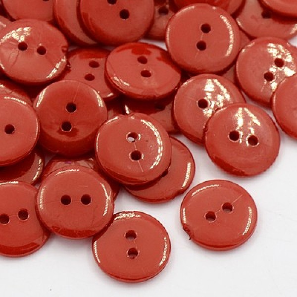 

PandaHall Acrylic Sewing Buttons, Plastic Buttons for Costume Design, 2-Hole, Dyed, Flat Round, Dark Red, 12x2mm, Hole: 1mm Acrylic Flat...