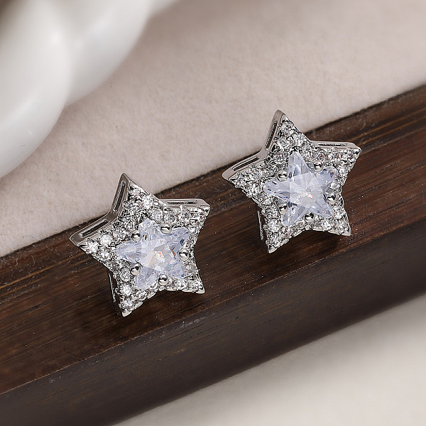 Brass Micro Pave Cl… - image