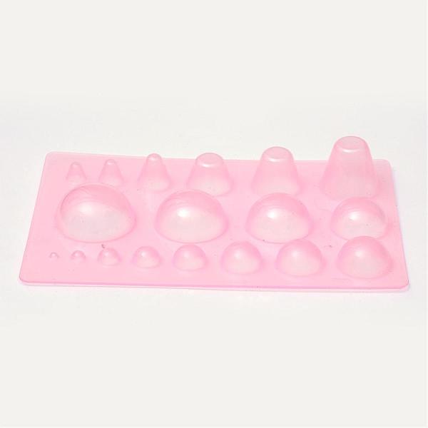 PandaHall Quilled Creations Mini Quilling Mold Domes Shaping Tool 3D Paper Craft DIY, Pink, 200x130x30mm Plastic Pink