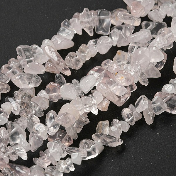 

PandaHall Natural Rose Quartz Chip Beads Strands, 5~8mm, Hole: 0.3mm, about 32~32.5 inch long Rose Quartz Chip