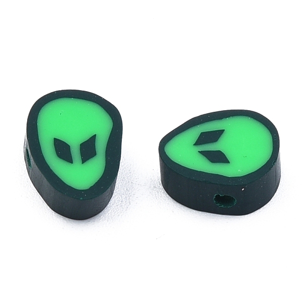

PandaHall Handmade Polymer Clay Beads, Aliens, Lime, 11x7.5x4.5mm, Hole: 1.5mm Polymer Clay Others Green