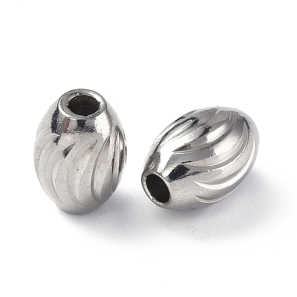 

PandaHall 201 Stainless Steel Beads, Barrel, Stainless Steel Color, 8x6mm, Hole: 1.8mm 201 Stainless Steel Barrel