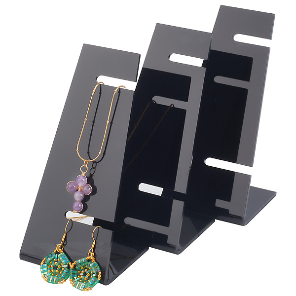 

PandaHall Arcylic Watch Display Stands, L-shaped, Black, 7.1x5.2x13cm Acrylic Black