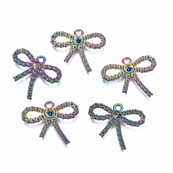 

PandaHall Rainbow Color Alloy Pendant Rhinestone Settings, Cadmium Free & Nickel Free & Lead Free, Bowknot, Fit For 3mm & 1mm Rhinestone...