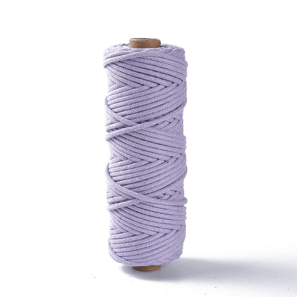 

PandaHall Cotton String Threads, Macrame Cord, Decorative String Threads, for DIY Crafts, Gift Wrapping and Jewelry Making, Lilac, 3mm..., Purple
