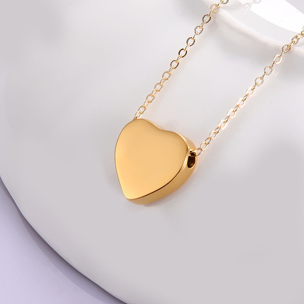 

PandaHall Heart Urn Ashes Pendant Necklace, 316L Stainless Steel Memorial Jewelry for Men Women, Golden, Pendant: 20x20mm 316L Surgical...