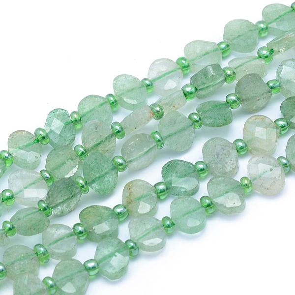 Natural Green Strawberry Quartz Beads Strands