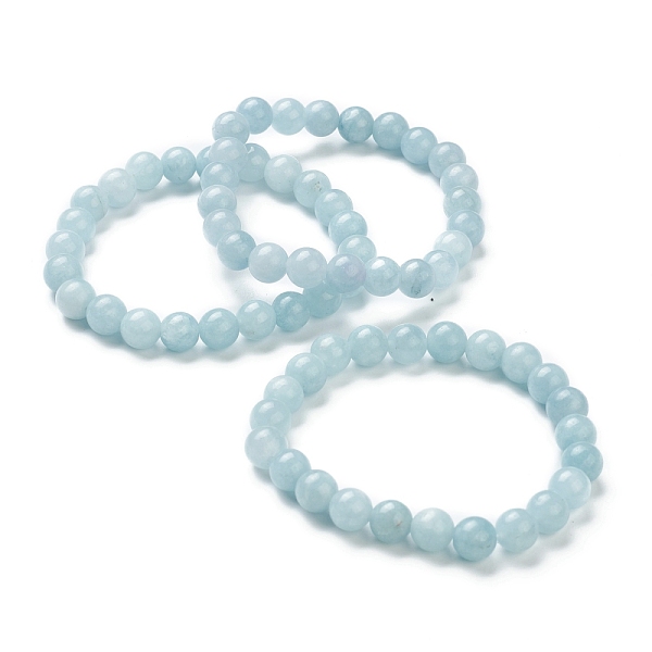 Gefärbt Natürliche Jade Perlen Stretch-Armbänder