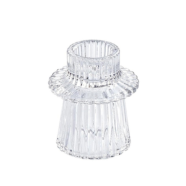 

PandaHall Glass Candlestick Holder, Pillar Candle Centerpiece, Perfect Home Party Decoration, Clear, 6x7cm Glass Others Clear